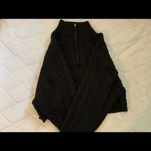 garage black cable knit sweater